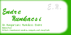 endre munkacsi business card